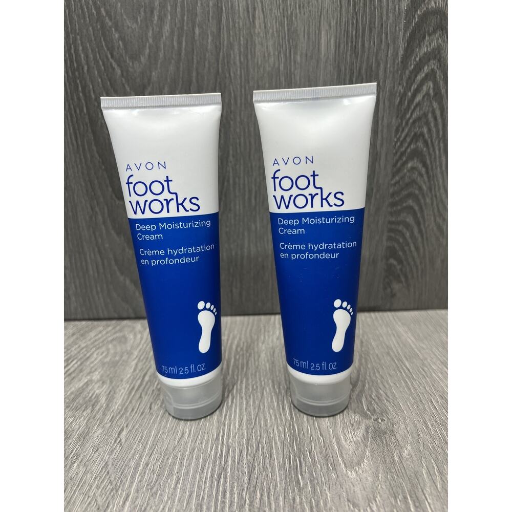 2X AVON Foot Works Deep Moisturizing Cream with Cocoa Butter 2.5 fl oz‎ Each